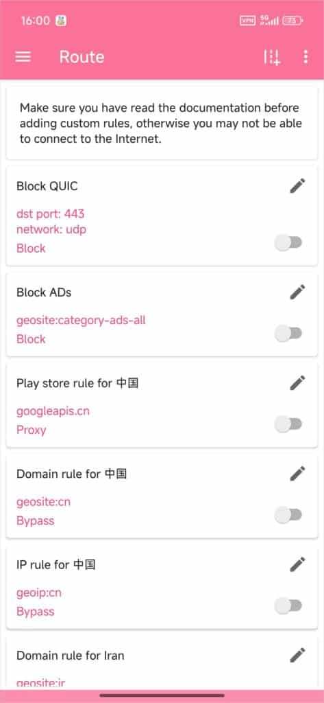 Nekobox for Android Route